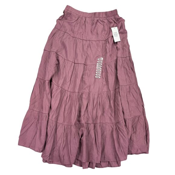 And Now This Dresses & Skirts - And Now This Womens Pull-On Tiered Maxi Skirt Mauve S